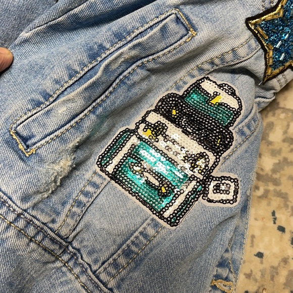 Pookie and Sebastian Denim patchwork jacket - Picture 10 of 11